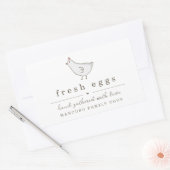 Egg Carton Label - Personalize for Farm or Coop 長方形シール (封筒)
