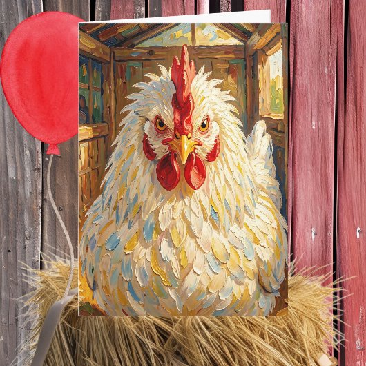 Egg-cellent Birthday | Funny Chicken Pun カード