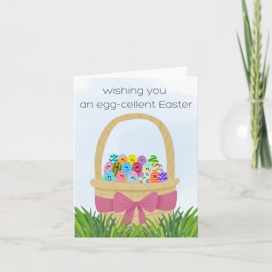 Egg-cellent Easter card カード (正面)