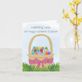 Egg-cellent Easter card カード (黄色い花)