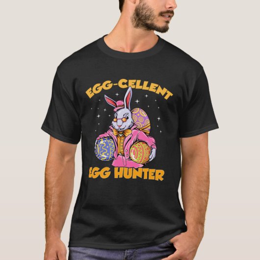 Egg cellent Egg Hunter  Bunny Easter Day For Boys  Tシャツ (正面)