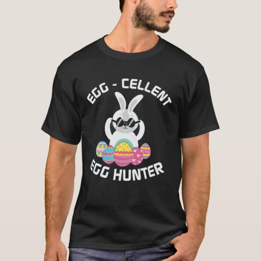 Egg cellent Egg Hunter Easter  Boys Girls Bunny Tシャツ (正面)