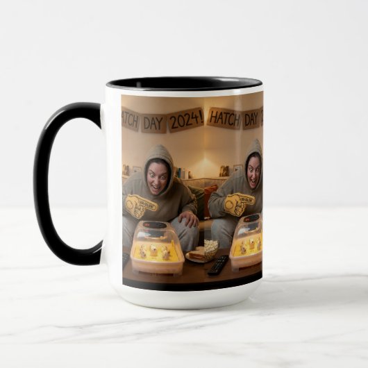 Egg-citement at Home – Cozy Cheer Mug マグカップ (左)