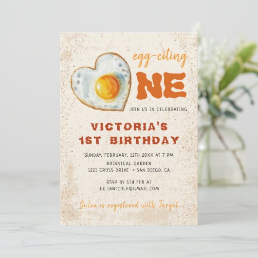 EGG-CITING BBQ BABY BIRTHDAY 招待状 (スタンド正面)