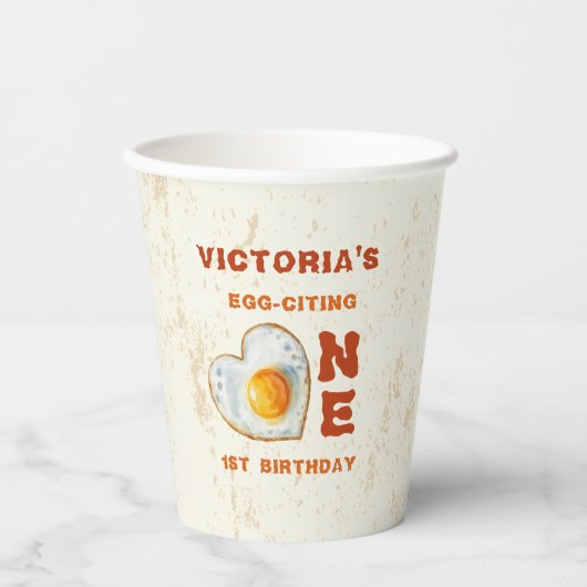 EGG-CITING BBQ BABY BIRTHDAY 紙コップ (正面)