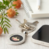 "Egg Dealer" Metal Keychain – パーソナライズ キーホルダー (側面)