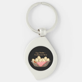 "Egg Dealer" Metal Keychain – パーソナライズ キーホルダー