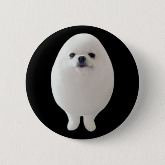 Egg Dog Meme Pin Button 缶バッジ (正面)