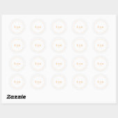 Egg-Free Request Sticker, White - Orange ラウンドシール (シート)