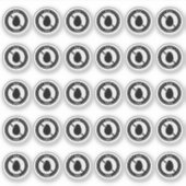 Egg Free Wedding Place Card Mini Food Allergy シール (正面)