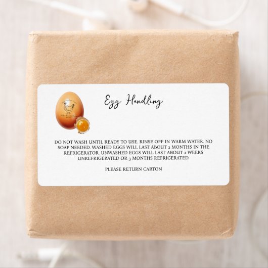 Egg Handling Instruction Sticker Carton Care Label ラベル (インサイチュ)