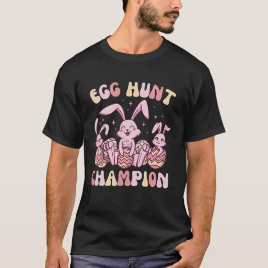 Egg Hunt Champion  Cute Easter Egg for Boys Girls Tシャツ (正面)