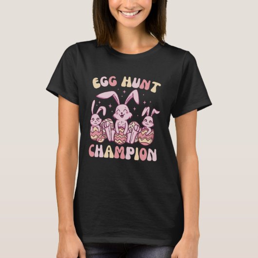 Egg Hunt Champion  Cute Easter Egg for Boys Girls Tシャツ (正面)