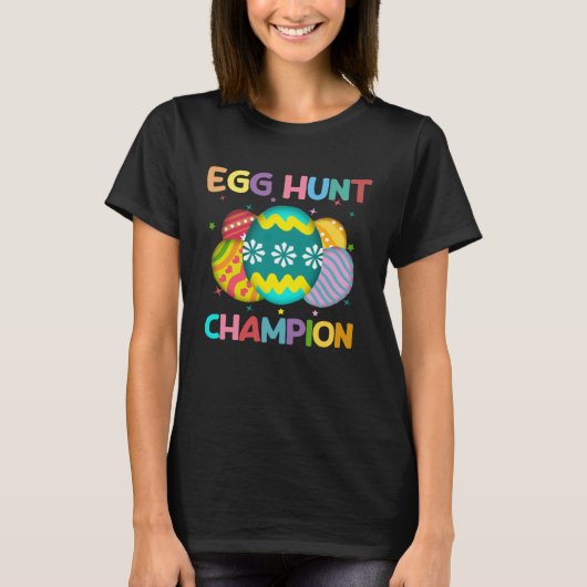 Egg Hunt Champion  Easter Day Bunny Hunting Egg Tシャツ (正面)