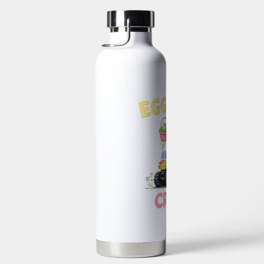 Egg Hunt Crew Cute Easter Holiday ウォーターボトル (右面)