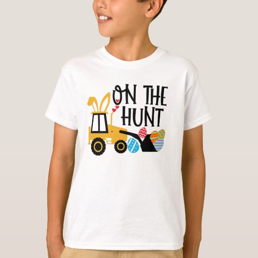 Egg Hunt Is on, Kids Easter Tシャツ (正面)