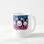 Egg Hunt Squad Bunny Easter Squad Family Matching コーヒーマグカップ (正面右)