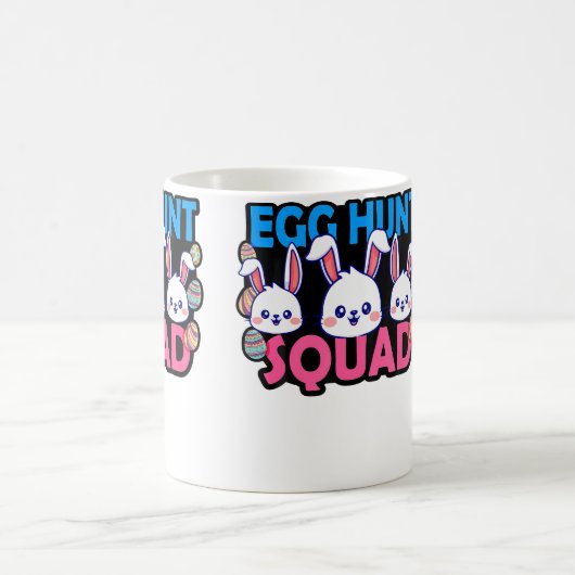 Egg Hunt Squad Bunny Easter Squad Family Matching コーヒーマグカップ (中央)