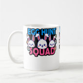Egg Hunt Squad Bunny Easter Squad Family Matching コーヒーマグカップ (左)