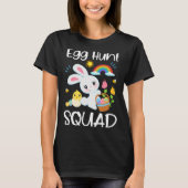 Egg Hunt Squad Cute Quote Easter Bunny Baby Chick Tシャツ (正面)