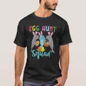 Egg Hunt Squad Three Easter Bunny Manatees Hunting Tシャツ (正面)