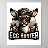 Egg Hunter Deer Buck Byckward Cap Deer Hunting Eas ポスター (正面)