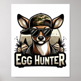 Egg Hunter Deer Buck Byckward Cap Deer Hunting Eas ポスター