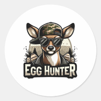 Egg Hunter Deer Buck Byckward Cap Deer Hunting Eas ラウンドシール