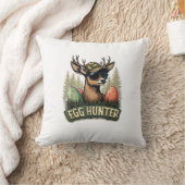 Egg Hunter Deer Buck Happy Easter Day Eggs Boys Ki クッション (ブランケット)