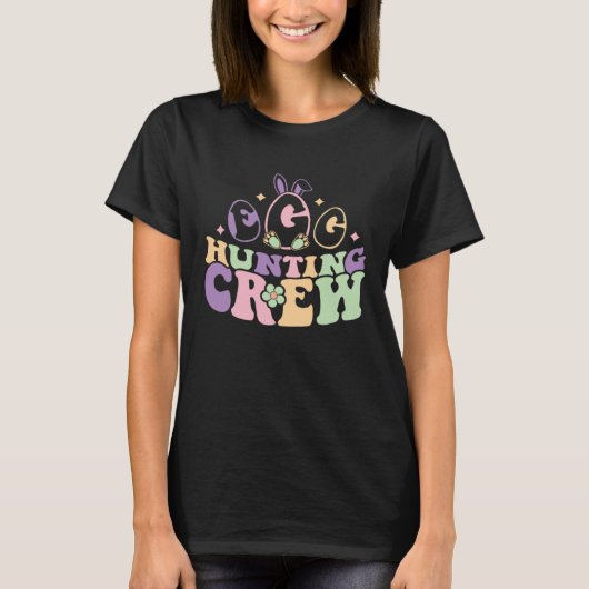 Egg Hunting Crew  Cute Easter Egg for Boys Girls Tシャツ (正面)