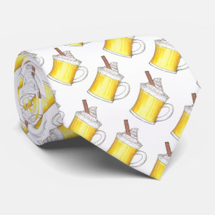 Egg Nog Eggnog Christmas Winter Holiday Foodie Tie ネクタイ