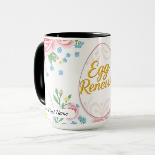 Egg Renewal Pattern Mug マグカップ (正面左)