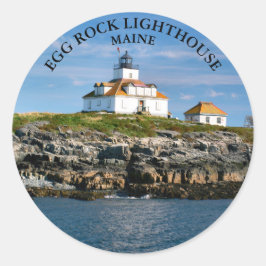 Egg Rock Light house, Maine Round Stickers ラウンドシール