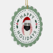 Egg Round幸せな休日のクールな氏のオーナメント セラミックオーナメント (右)