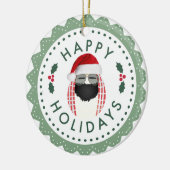 Egg Round幸せな休日のクールな氏のオーナメント セラミックオーナメント (左)