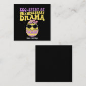 Egg-spert At Unnecessary Drama Funny Retro Easter  スクエア名刺 (正面/裏面)