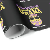 Egg-spert At Unnecessary Drama Funny Retro Easter  ラッピングペーパー (ロールコーナー)