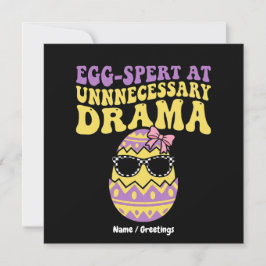 Egg-spert At Unnecessary Drama Funny Retro Easter  招待状