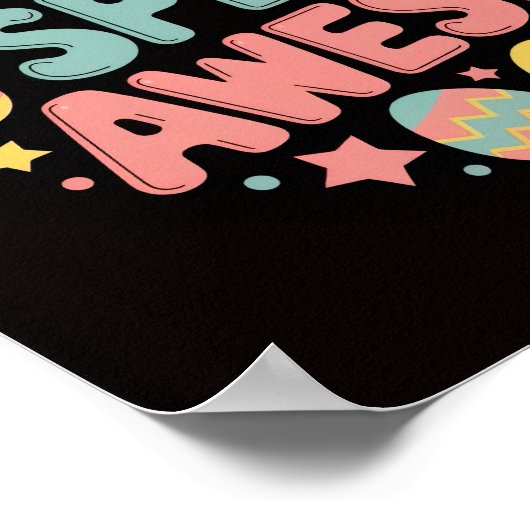 EGG-SPERTLY AWESOME!" Easter ポスター (角)