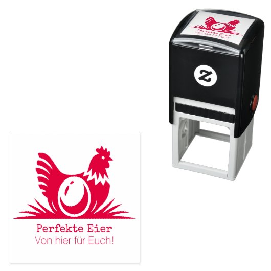 Egg stamp hen  セルフインキングスタンプ (インサイチュ)