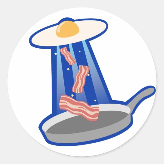 Egg-UFOステッカー ラウンドシール (正面)