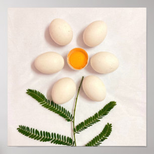 Egg Yolk Flower ポスター
