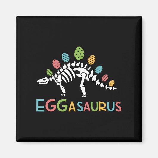 Eggasaurusイースターステゴサウルス恐竜の少年たちT マグネット (正面)