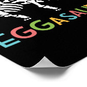 Eggasaurus Easter Stegosaurus Dinosaur Boys Kids T ポスター (角)