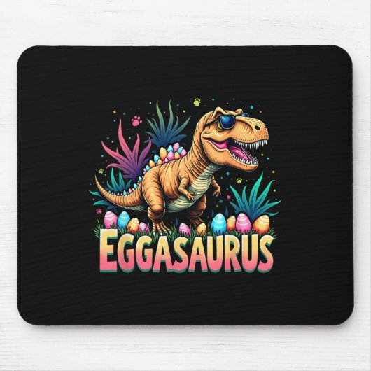Eggasaurus Easter Stegosaurus Dinosaur Boys Kids T マウスパッド (正面)