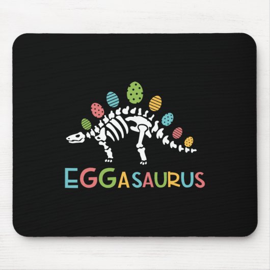 Eggasaurus Easter Stegosaurus Dinosaur Boys Kids T マウスパッド (正面)