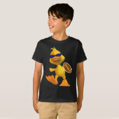 Eggbertアヒルの子供のクールなフットボールのTシャツ Tシャツ (正面フル)