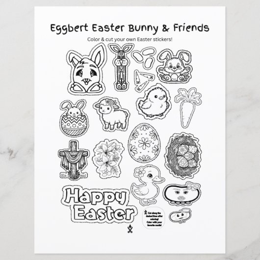 Eggbert Easter bunny and friends! Paper Sheet (正面)