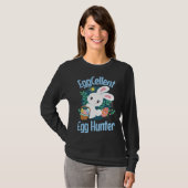 Eggcellent Egg Hunter Cute Easter Bunny Quote Sayi Tシャツ (正面フル)