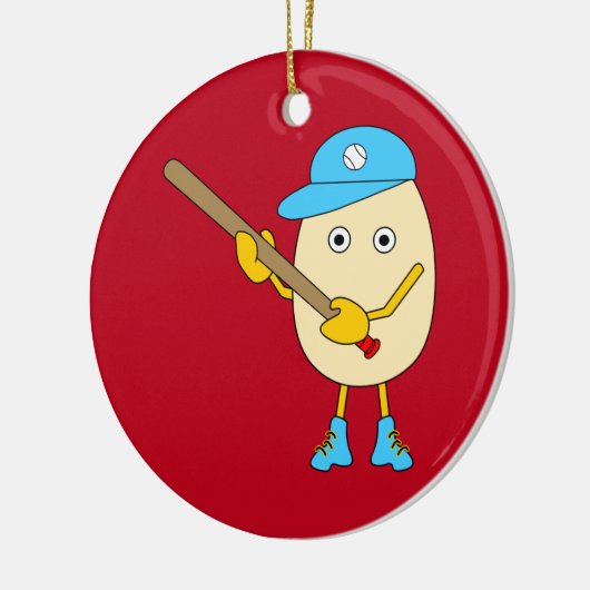Egghead Baseball Egghead Ceramic Ornament セラミックオーナメント (左)